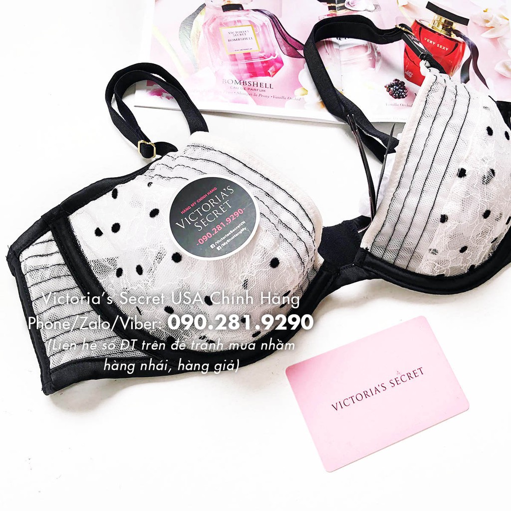 Vic USA 36B, B80 - Áo lót trắng phối ren sexy (136), không mút, Luxe Lingerie, Unlined Demi, Coconut - Victoria's Secret | BigBuy360 - bigbuy360.vn