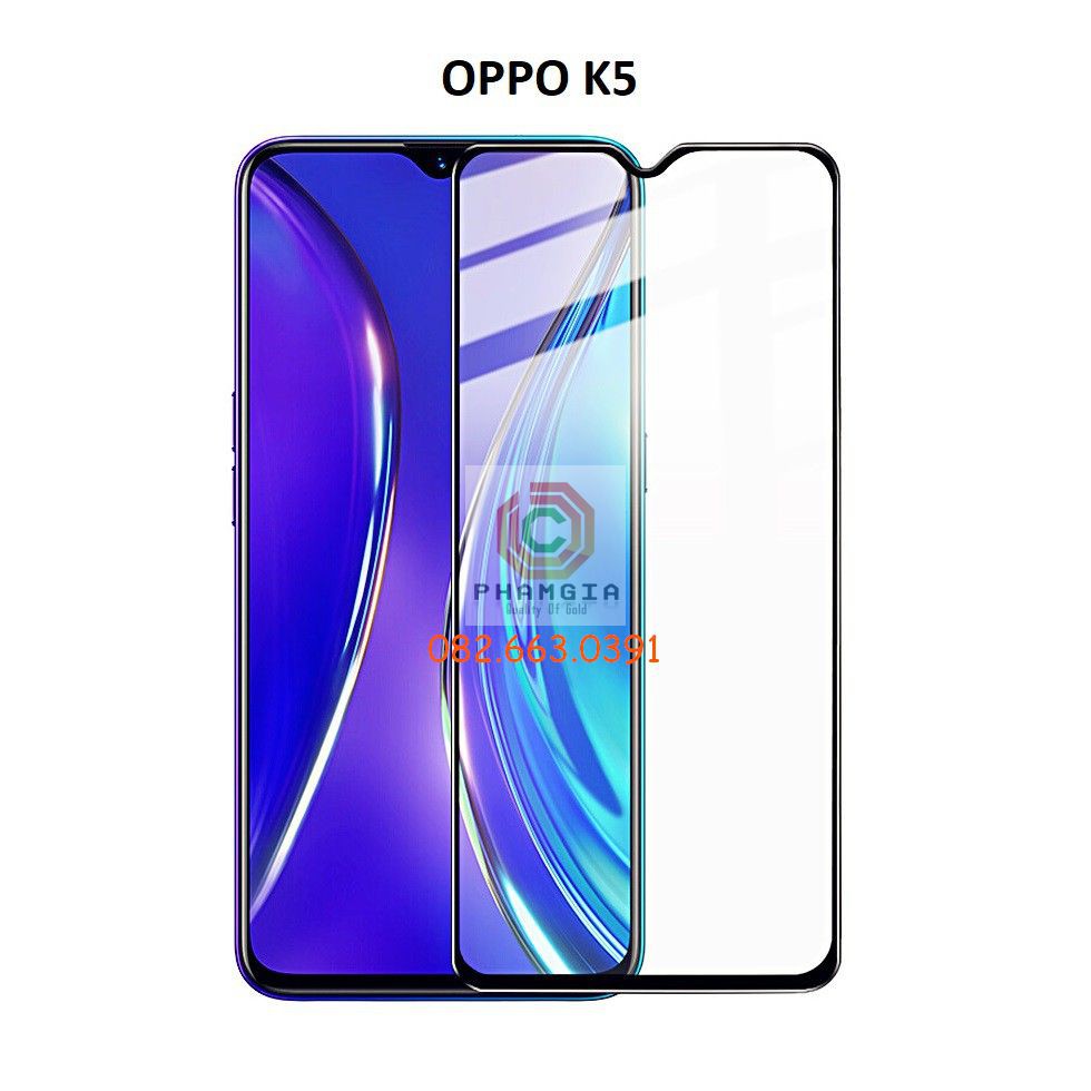Kính cường lực Oppo K5 full màn hình 9H bền chuẩn