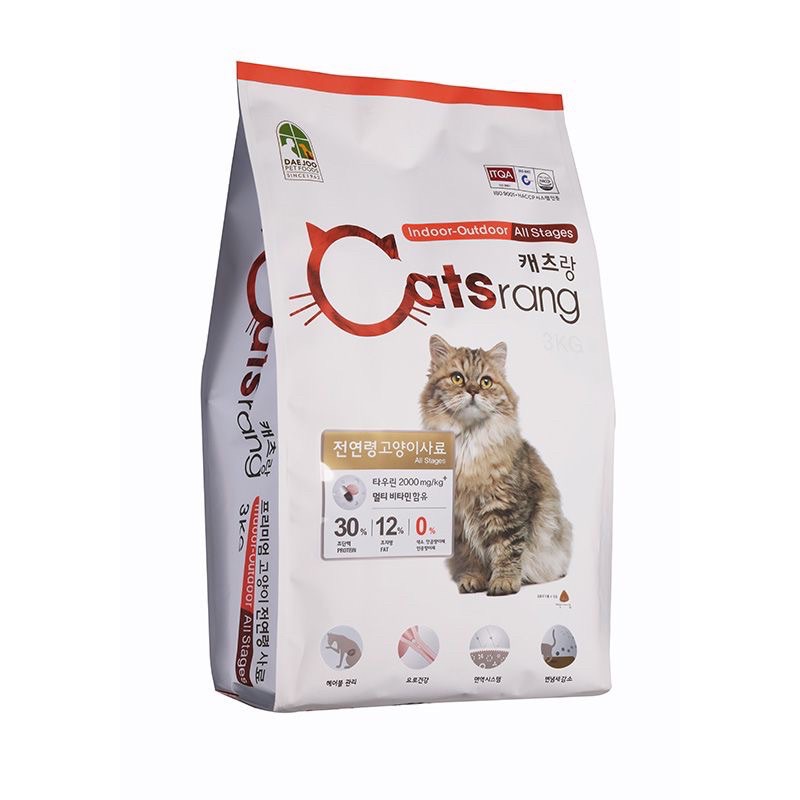 [Mã PET50K giảm Giảm 10% - Tối đa 50K đơn từ 250K] Catsrang Hàn Quốc 5kg thức ăn hạt cho mèo