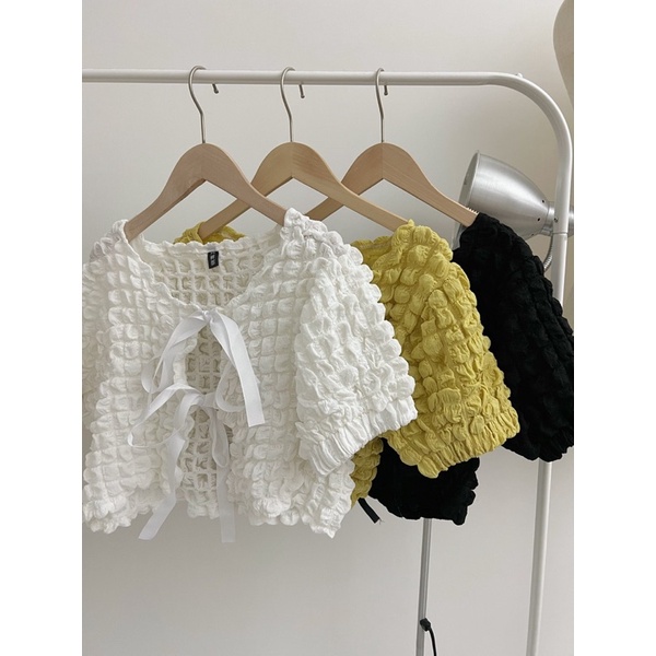 SET ÁO QUÂY MIX CADIGAN CHẤT XỐP HẠT SIÊU XINH