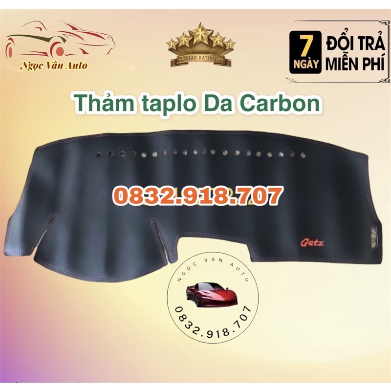 Thảm Taplo Da Huyndai Getz - Da carbon Cao Cấp