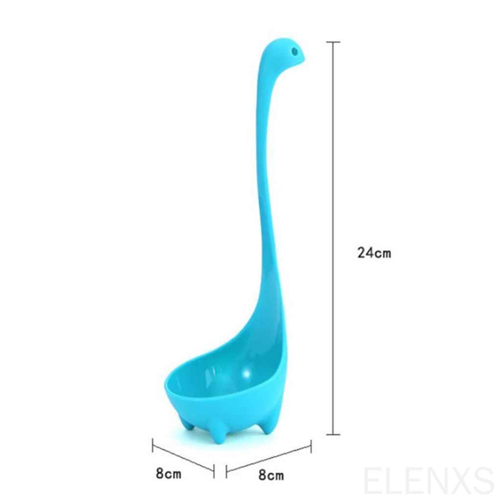 Muỗng múc canh tay cầm dài bằng nhựa dễ thương an toàn