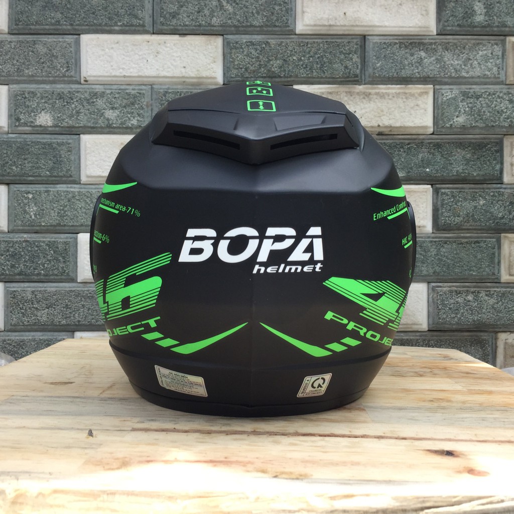Nón bảo hiểm 3/4 bopa có kính đi phượt hàng chính hãng