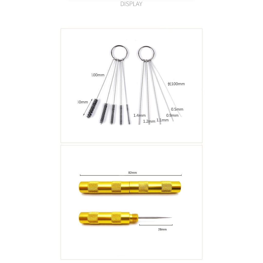 BỘ CỌ VỆ SINH BÚT SƠN/AIRBRUSH, BÉC PHUN MANWAH.