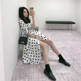Váy maxi chấm bi QCCC