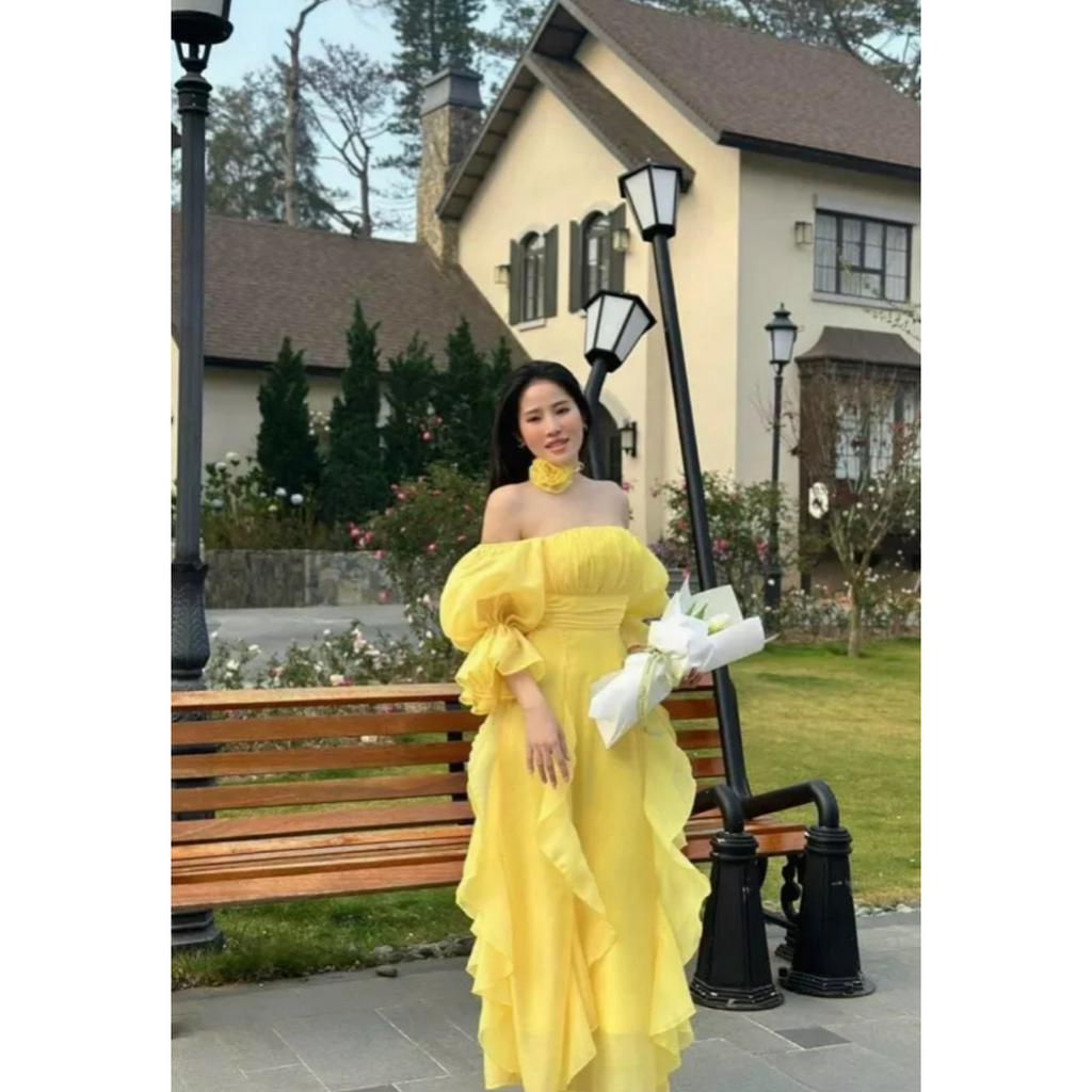 Đầm Maxi Đi Biển Tay Phồng Dáng Dài Tặng Kèm Vòng Cổ Đồ Đi Biển Bigsize Quỳnh Anh Từ 50kg Đến 100kg M/L/XL/Xxl Đầm Trắng