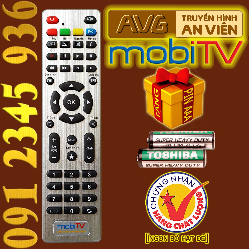 Điều khiển MobiTV 19001900, AVG, AN VIÊN, DVB-T2 và DVB-S2 cho đầu kỹ thuật số TvBox. (Mẫu số 2)