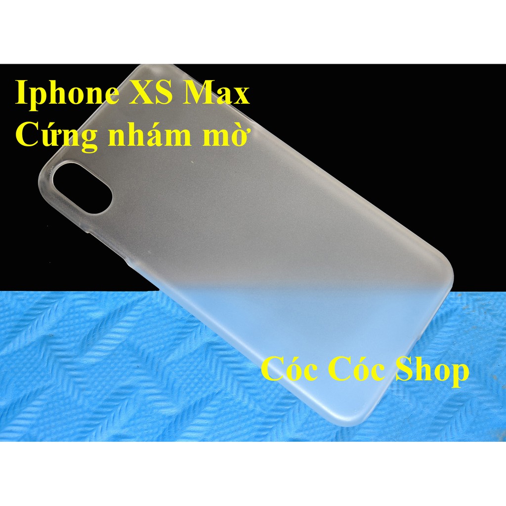 Ốp lưng IPhone X/ XS/ XS max/ XR nhựa CỨNG TRONG SUỐT/ CỨNG NHÁM MỜ tặng Cáp lightning