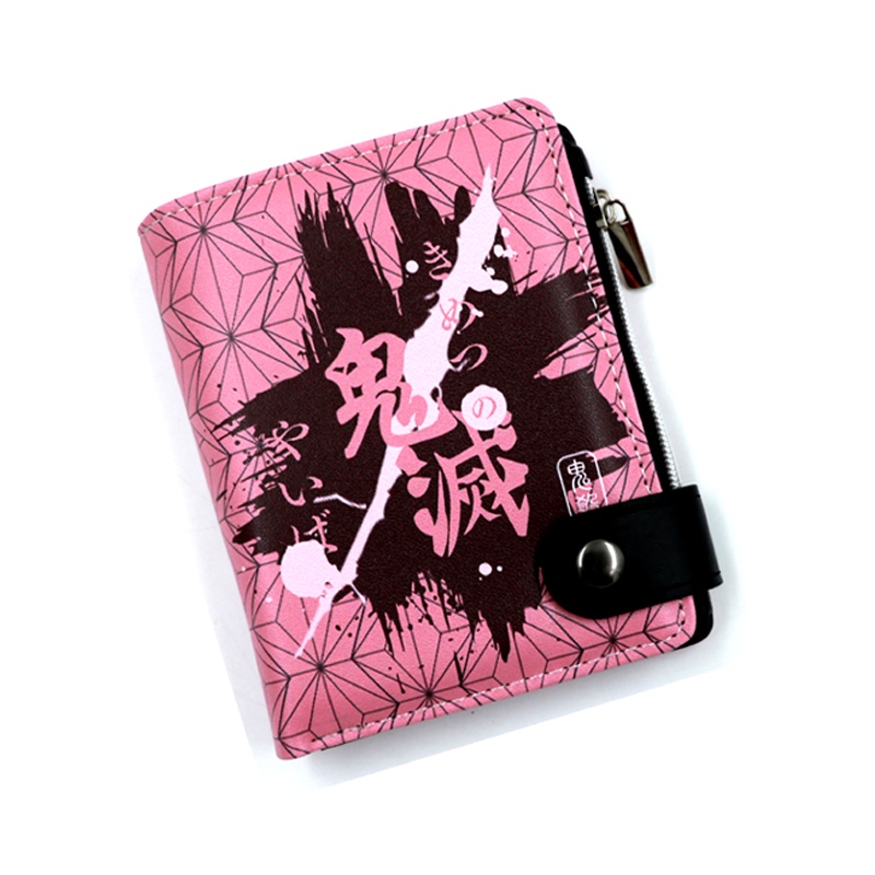 Ví gập bằng da PU in hình các nhân vật trong anime Demon Slayer Kimetsu No Yaiba nhiều kiểu tùy chọn thời trang độc đáo