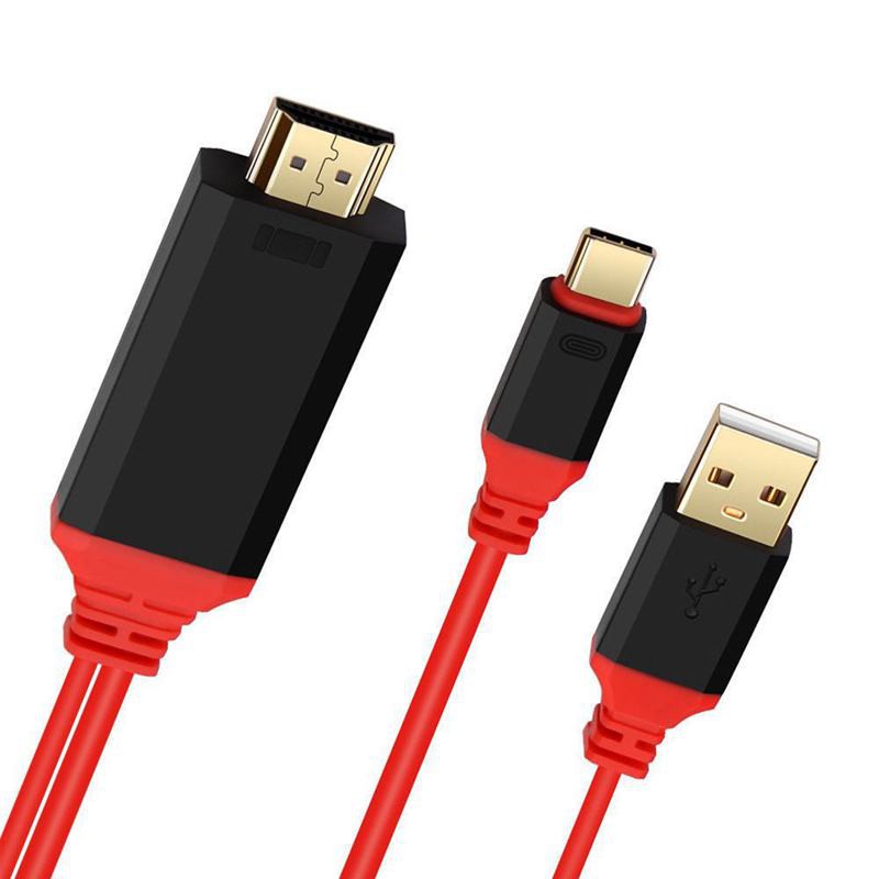 Cáp chuyển đổi đầu USB Type C sang HDMI với dây sạc cho Samsung Galaxy S8 S8 p Plus