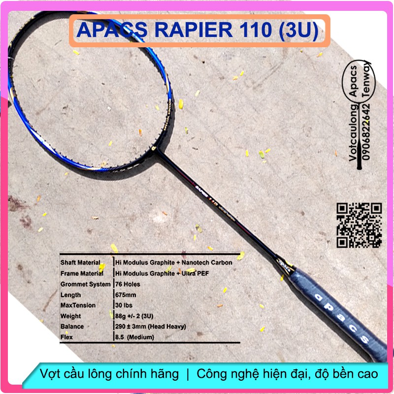 Vợt cầu lông Apacs Rapier 110 - 3U - Special Edition of RAPIER