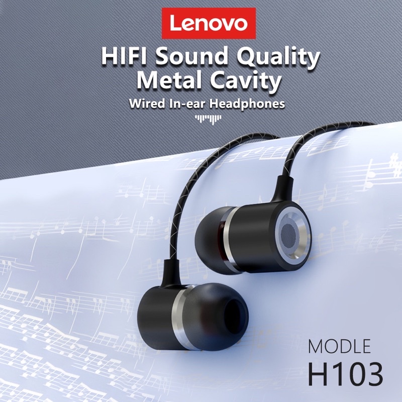 Tai nghe nhét tai có micro Lenovo H103 New-Tai nghe 3.5mm cho ip và androi , pc
