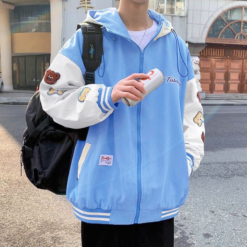 Áo khoác dù có nón dễ thương nam nữ Unisex form rộng phong cách Ulzzang cá tính - sành điệu - LUXCY Store