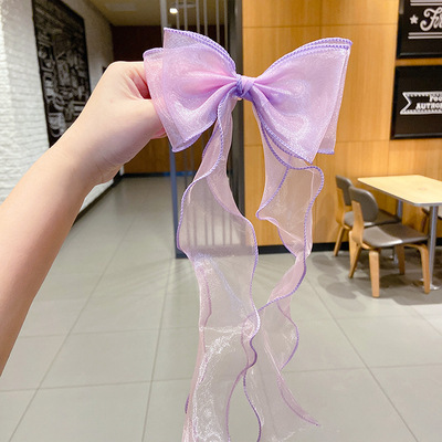 Kẹp Tóc Hình Nơ Phối Tua Rua Cho Bé Gái