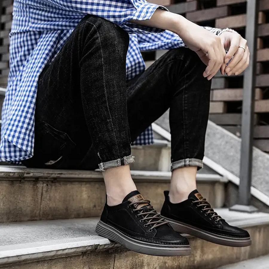 Giày thể thao nam, Sneaker da PU cao cấp, đế cao su chống trơn trượt, tăng chiều cao 4cm (BN0112)