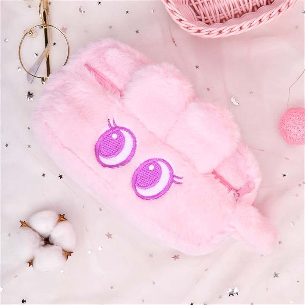 Túi Đựng Bút Bằng Vải Bông Hình Gấu Trúc / Thỏ Dễ Thương