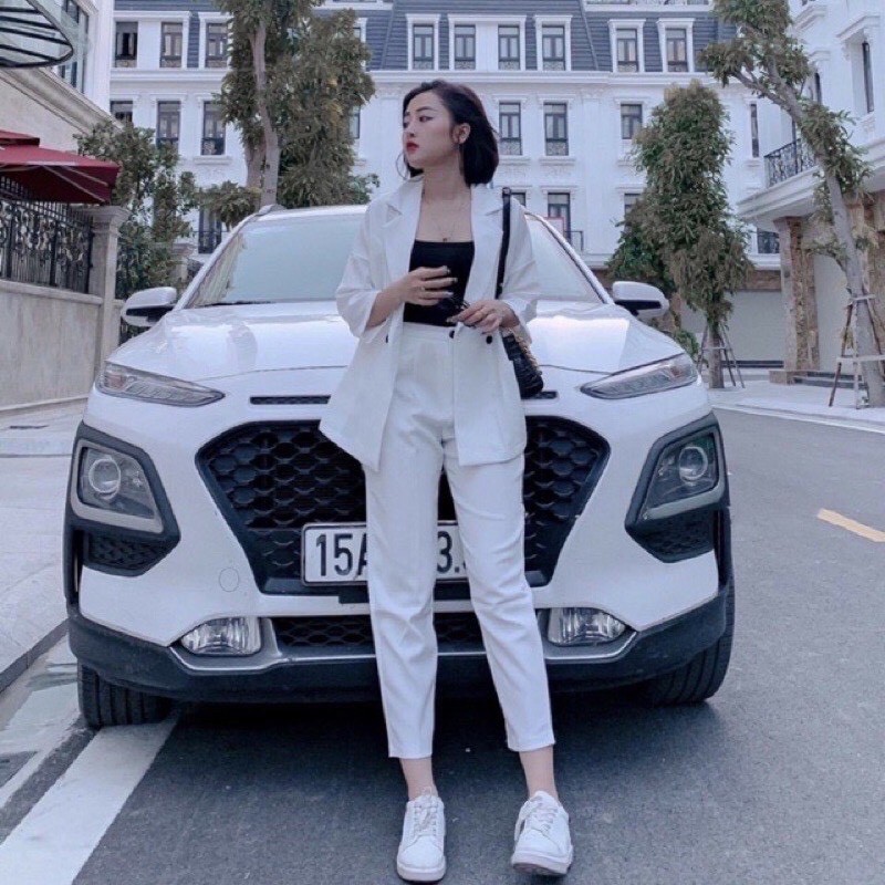 Set áo blazer,quần tây dài siêu sang_FREESHIP_set đồ vest nữ mặc đi chơi,đi làm chuẩn xinh