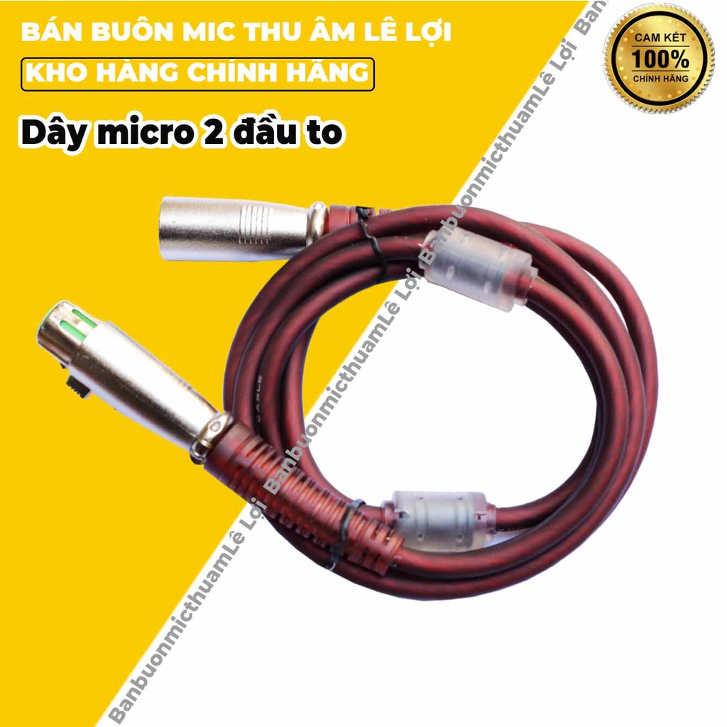 Dây Micro Canon 2 Đầu Đực Cái XLR-XLR ⚡ HÀNG LOẠI 1 ⚡ Cao Cấp, Chống Suy Hao Tín Hiệu, Âm Thanh Sắc Nét