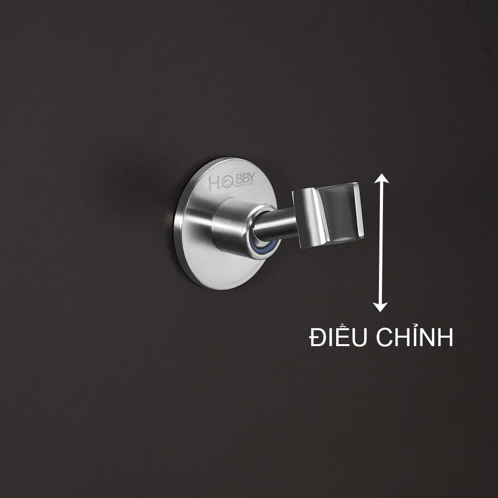 Giá giữ vòi sen nhà tắm Inox 304 Hobby Home Decor GVSI dán tường gạch men - keo dán siêu dính