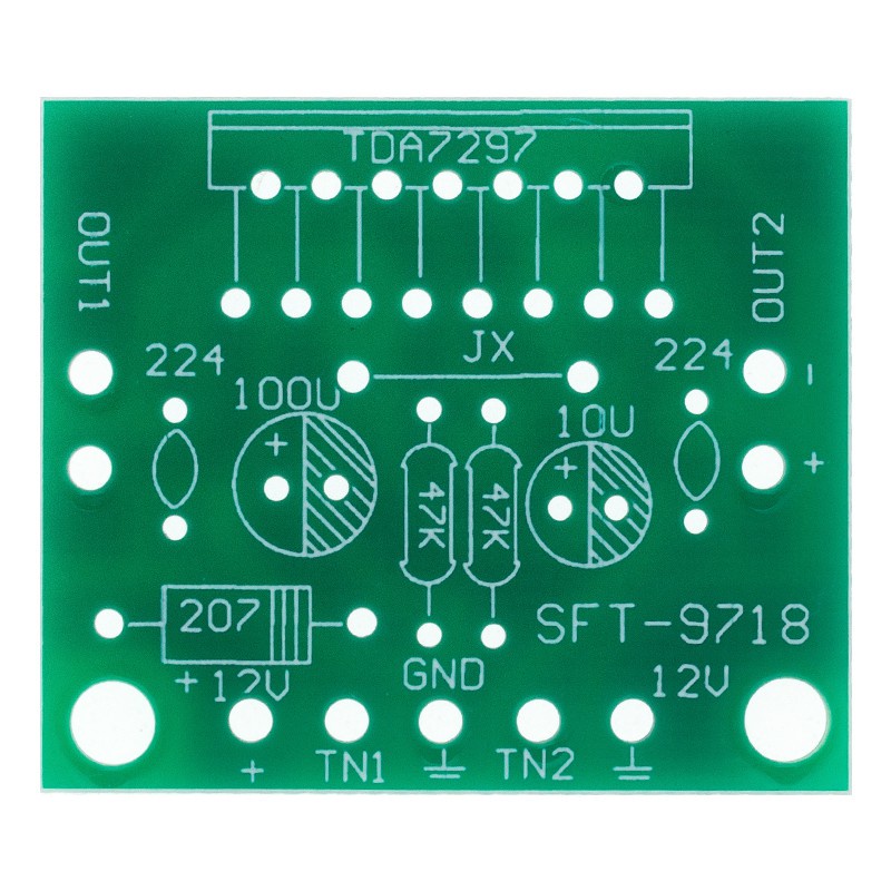 Bảng Mạch Khuếch Đại Âm Thanh TDA7297 dc 12v Cấp 2.0 15w Chuyên Dụng