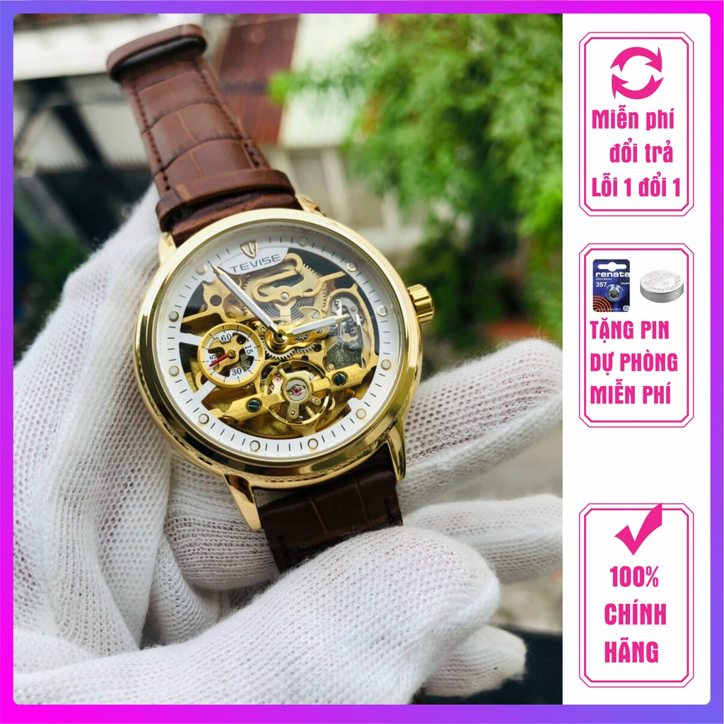 ĐỒNG HỒ CƠ LỘ MÁY NAM TEVISE DÂY DA CAO CẤP CHÍNH HÃNG ( Đồng Hồ Cơ Cao Cấp ) | BigBuy360 - bigbuy360.vn