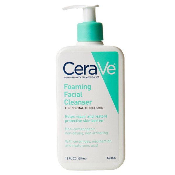 Sữa rửa mặt CeraVe Foaming Facial Cleanser cho da thường - da dầu