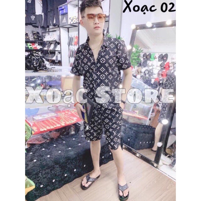 Bộ hè nam,đồ bộ nam chất đũi mát CHỮ RỐI đi biển đi chơi nhiều màu