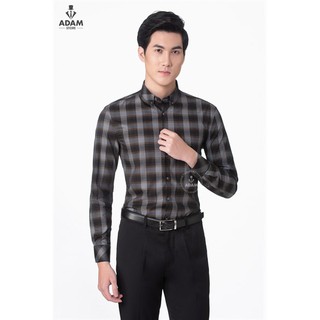 Áo sơ mi nam adam store kẻ smc016