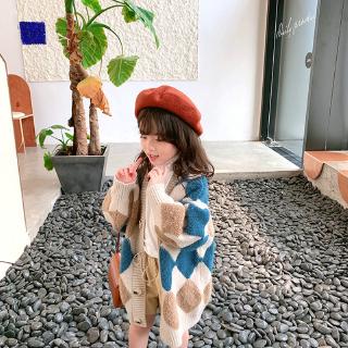 Áo Khoác Cardigan Len Dài Tay Dành Cho Bé Gái (6-15 Tuổi)