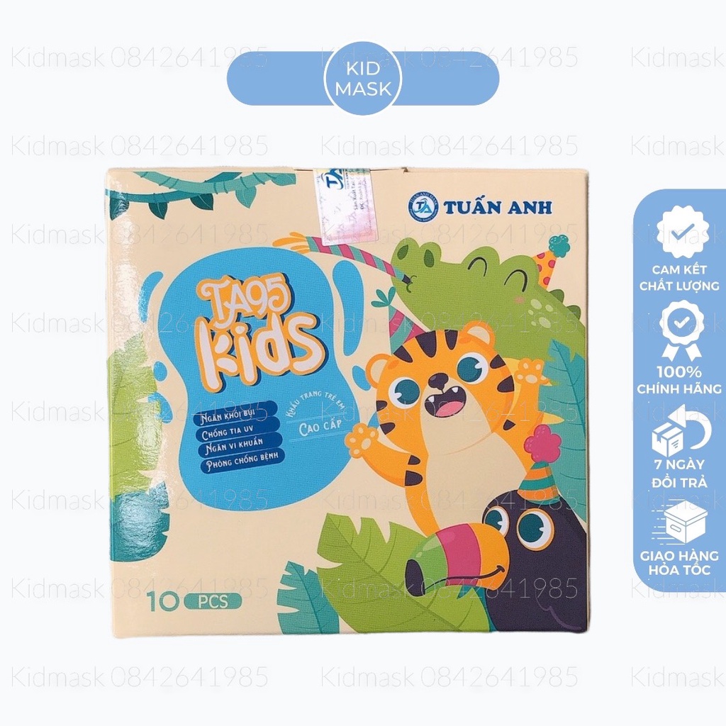 Khẩu trang 5D Trẻ Em  Khẩu Trang TM95 Kid Cho Bé Từ 5 Đến 12 Tuổi Mix Hình Kháng Khuẩn- Ngăn Bụi