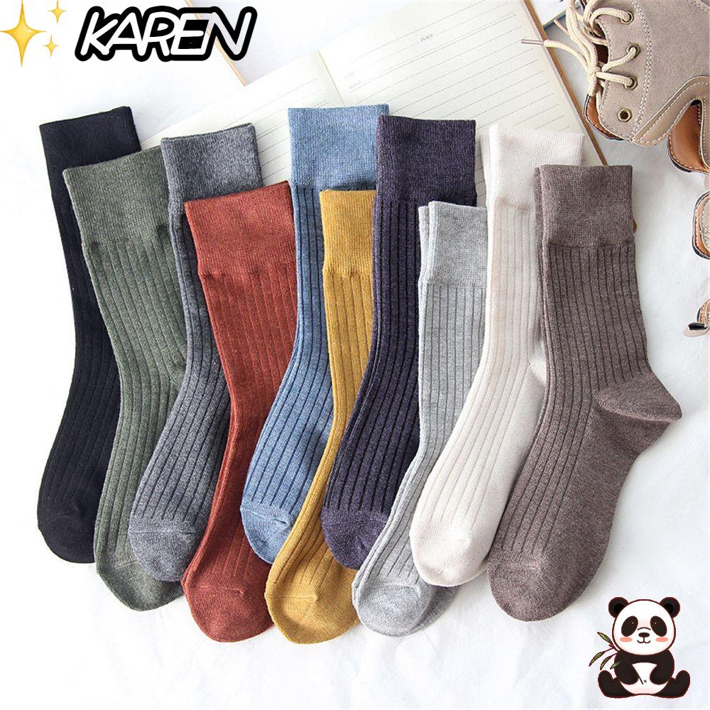 Vớ Cotton Dệt Kim Dày Cao Cấp Giữ Ấm Phong Cách Nhật Bản Cổ Điển Thời Trang Thu Đông Cho Nam Và Nữ