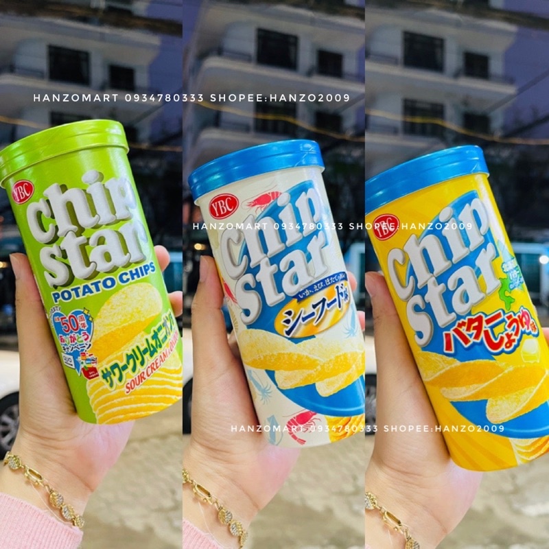 Bánh Snack khoai tây Chip Star Nhật Bản ăn dặm cho bé trên 1 tuổi 50gr