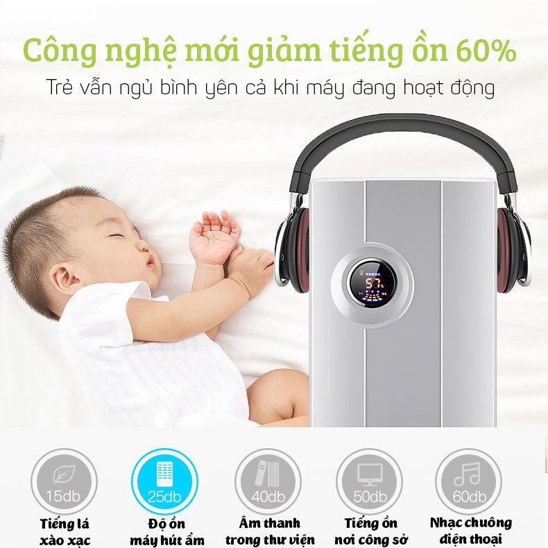 Máy Hút Ẩm Kiêm Lọc Không Khí YANGZI CS10F-Màn Hình LED Hiển Thị Nhiệt Độ Và Độ Ẩm- Công Nghệ Hút Ẩm Hybrid