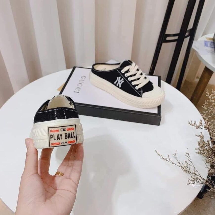 Giày đạp gót M.LB  nam nữ, sục ny đen chất liệu cao cấp size 36_40