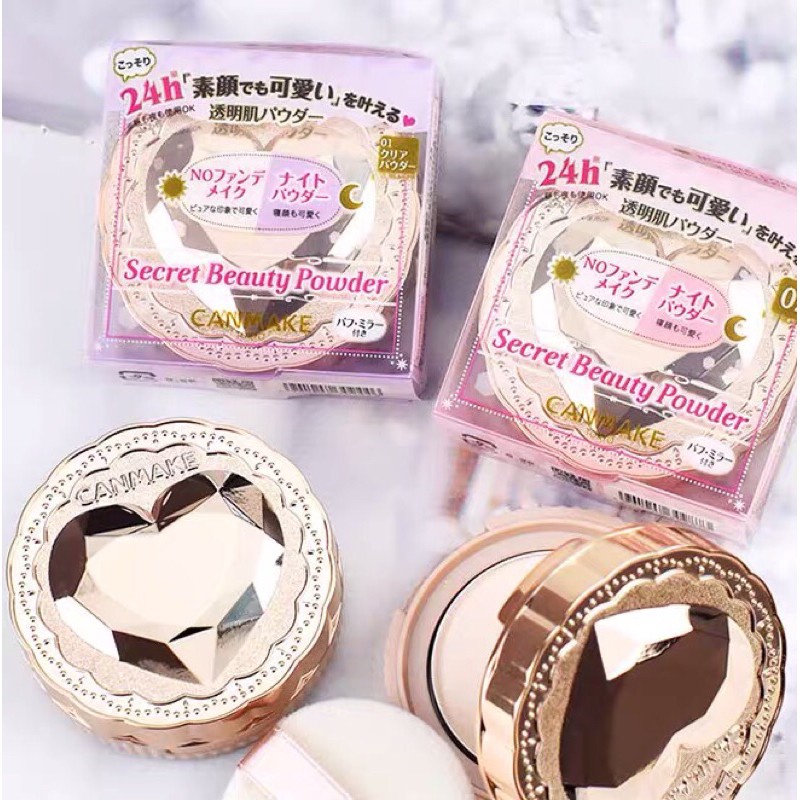 Phấn phủ dưỡng da Canmake Secret Beauty Powder 4.5g Nhật - Siêu mịn, tự nhiên, trang điểm học sinh