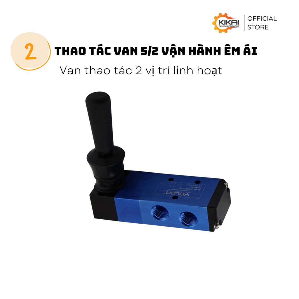 Van gạt tay khí nén đảo chiều 5 cổng 2 vị trí 4H210-08/10 chất lượng tốt vỏ hợp kim nhôm