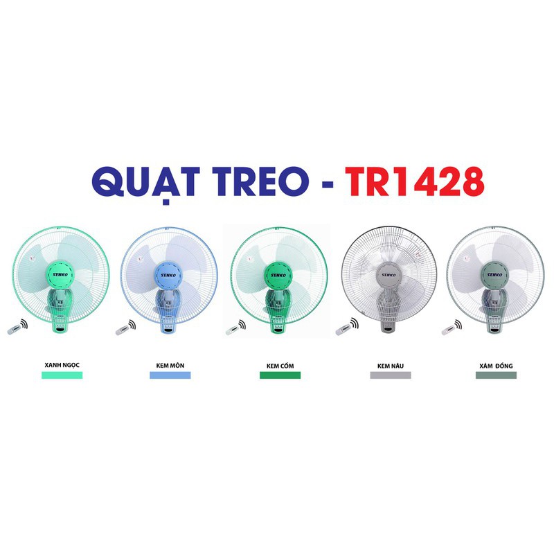 QUẠT TREO TƯỜNG ĐIỀU KHIỂN TỪ XA SENKO TR1428 CHÍNH HÃNG