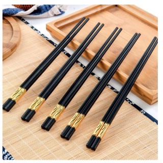 Bộ 10 đôi đũa mạ vàng cao cấp, kháng khuẩn