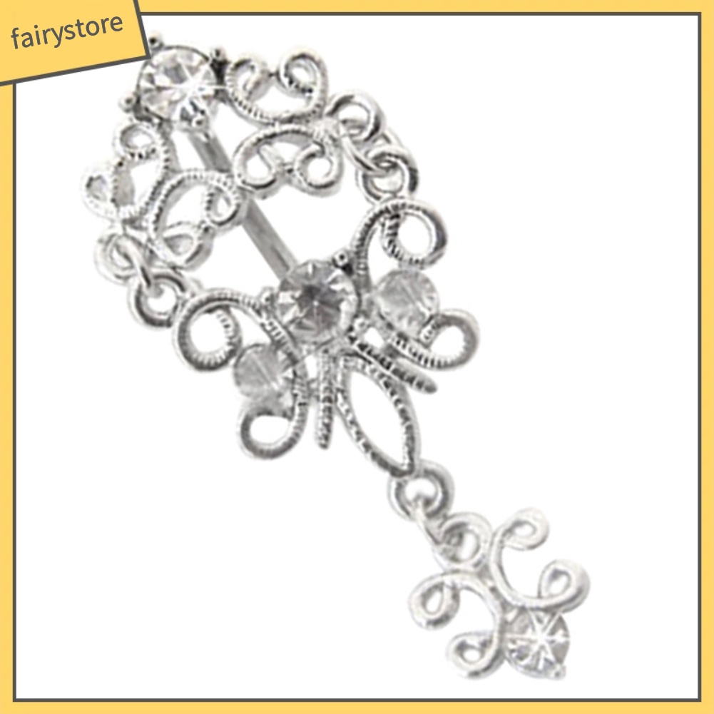 Khuyên Rốn Dạng Thanh Tạ Đính Đá Thời Trang Cho Nữ