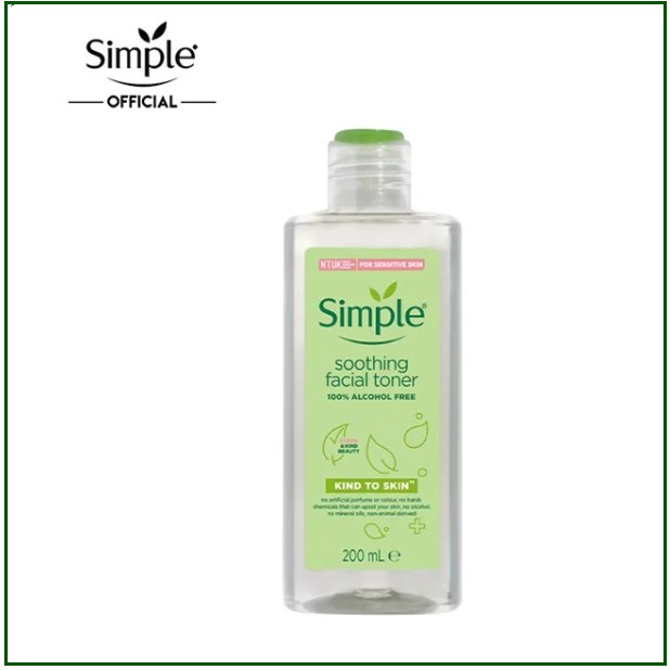 [Mẫu mới] Nước Hoa Hồng Simple Kind To Skin Soothing Facial Toner 200ml