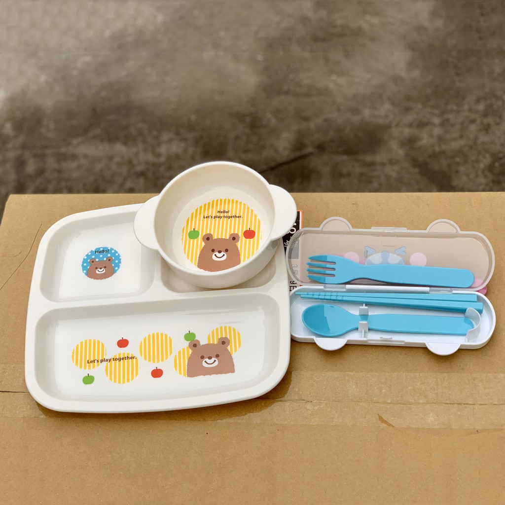 Bát, Khay, Thìa, Đũa Cho Bé Nhựa An Toàn NK Nhật - Larva Store