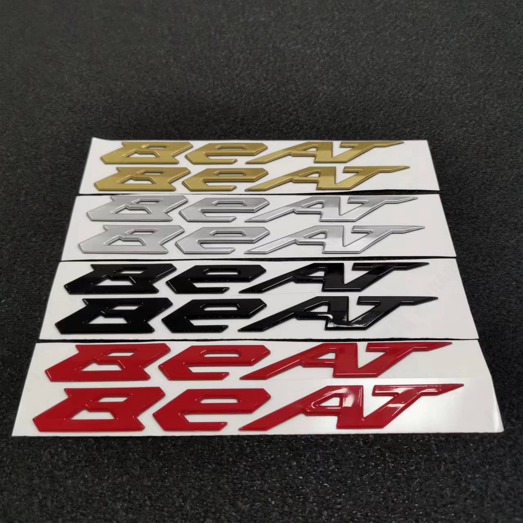 1Cặp logo biểu tượng Honda BeAT dành cho xe máy dập nổi Với Huy hiệu Gule 3M