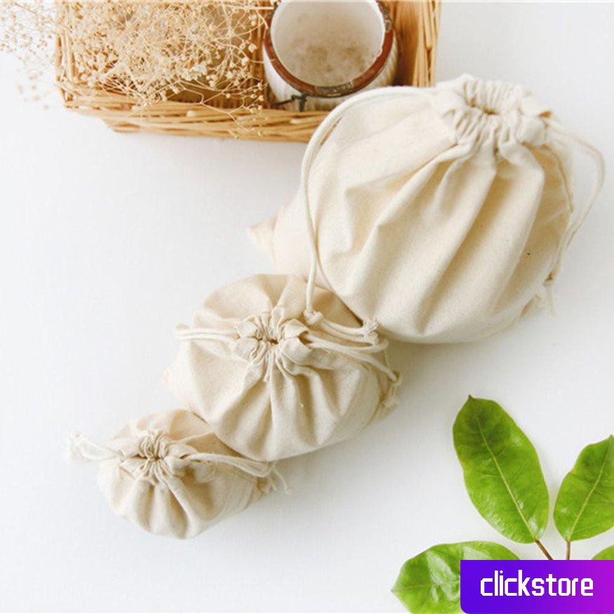 Túi Dây Rút Cotton Màu Sắc Ngọt Ngào