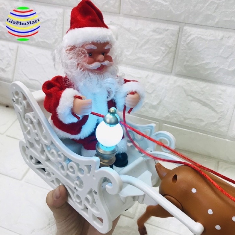 Đồ chơi ông già Noel leo dây, lộn nhào, leo thang, chui ống khói - Quà tặng cho bé