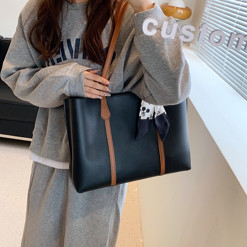 Túi đeo vai IELGY cỡ lớn màu tương phản thời trang cho nữ