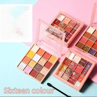 Bảng Phấn Mắt Lameila Tutu 16 ô màu Eye Shadow Coffee x Lemon Tea Có Nhũ