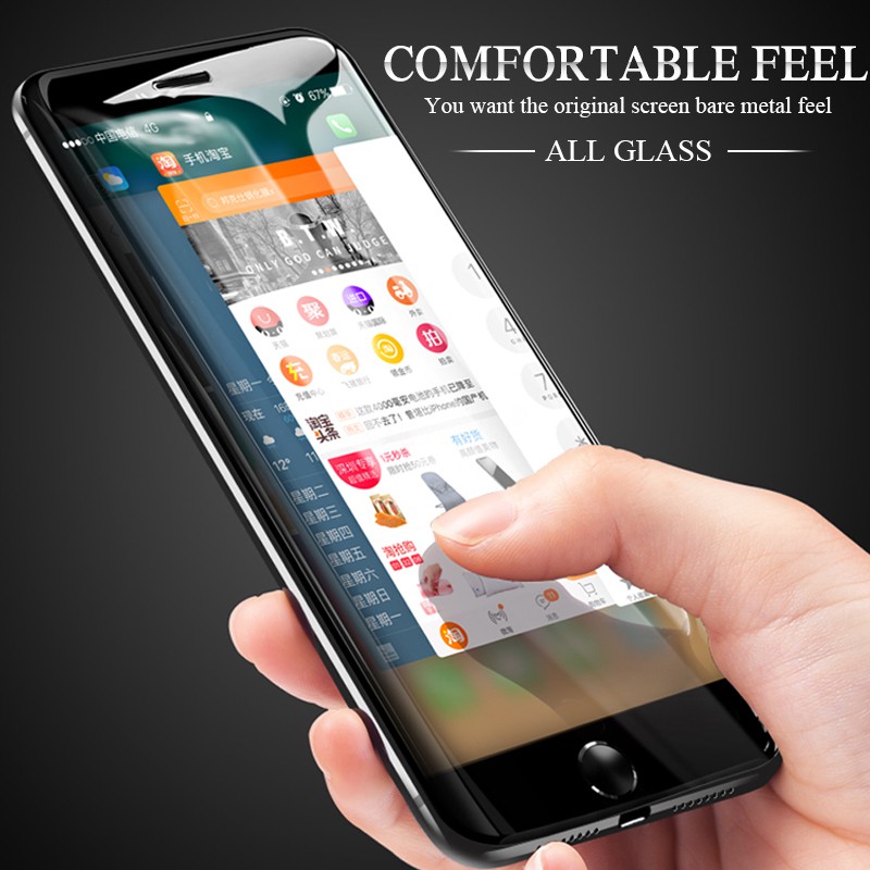 Kính cường lực viền cong 11D bảo vệ màn hình thích hợp cho iPhone 7 8 6 6S Plus 11 X XR XS Max