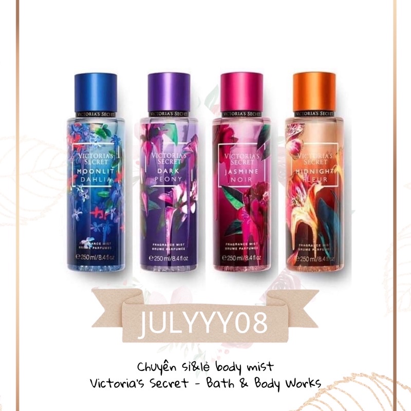 Xịt Thơm  Toàn Thân Victoria’s Secret Midnight Bloom Fragrance Mist  +jɥȽÿ08+