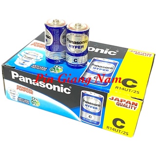 Pin Trung Panasonic R14UT/2S Size C Hộp 24 viên Hàng Chính Hãng Made in Indonesia