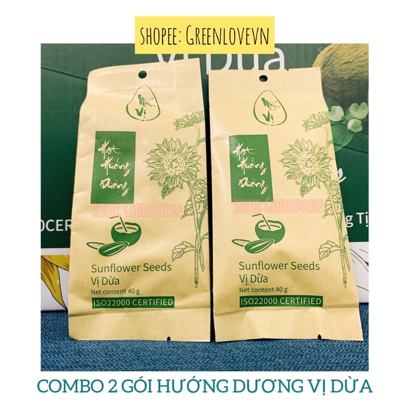 Combo 2 gói hướng dương vị dừa (40gr/gói)